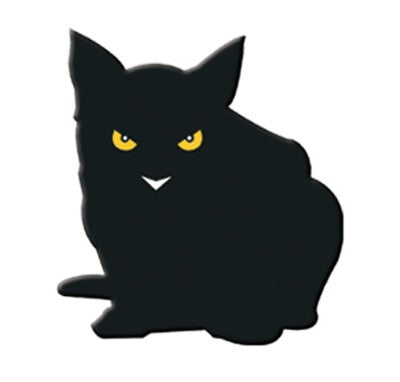 Adhesivo gato negro